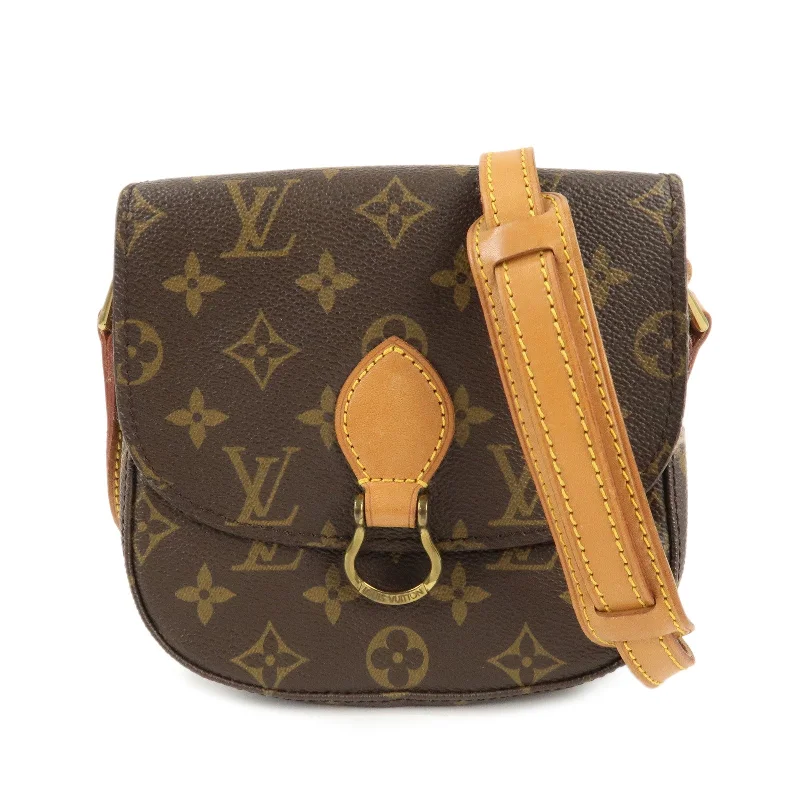 Ladies Louis Vuitton shoulder bags with a wide - width strap for comfortLouis Vuitton Monogram Saint Cloud MM Shoulder Bag Brown M51243