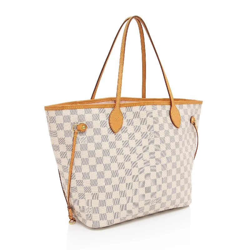 Louis Vuitton bags with a zip - around closure for enhanced securityLouis Vuitton Damier Azur Neverfull MM Tote (ngg35q)