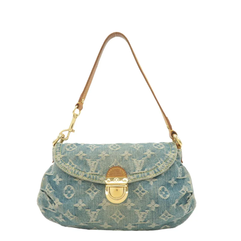 Louis Vuitton Capucines bags with smooth calfskin leather for luxuryLouis Vuitton Monogram Denim Mini Pleaty Shoulder Bag M95050