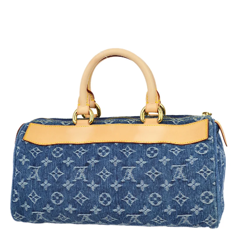 Louis Vuitton Alma bags with a detachable shoulder strap for versatilityLouis Vuitton 2006 Blue Monogram Denim Neo Speedy Handbag M95019