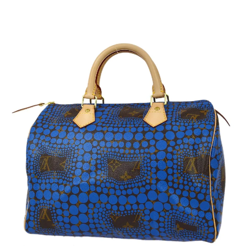 Louis Vuitton Alma bags featuring the signature top - handle designLouis Vuitton 2012 Blue Pumpkin Dot Speedy 30 M40691