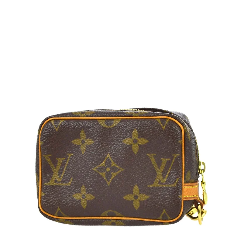 Louis Vuitton crossbody bags with a woven leather strap for textureLouis Vuitton 2005 Monogram Trousse Wapity Pouch M58030