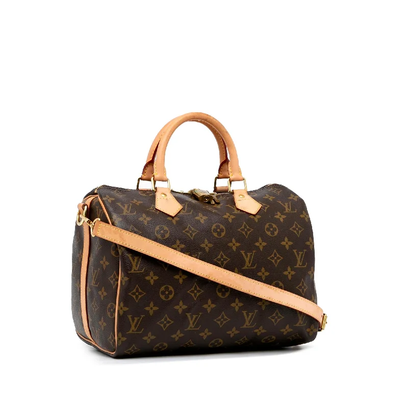 Louis Vuitton bags with a front - zip pocket for small items like keysLouis Vuitton Monogram Speedy Bandouliere 30