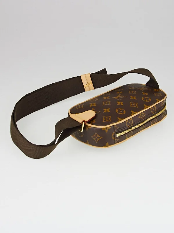 Louis Vuitton handbags with a metal - framed clasp for durabilityLouis Vuitton Monogram Canvas Pochette Gange Body Bag Belt Bag