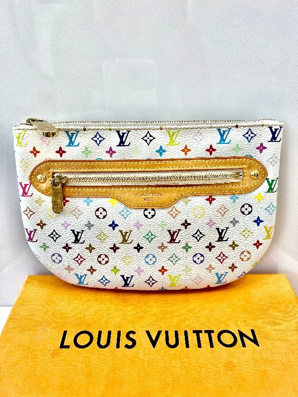 Louis Vuitton backpacks with a padded laptop compartment for travelLOUIS VUITTON MULTICOLOR MONOGRAM POCHETTE PLATE GM