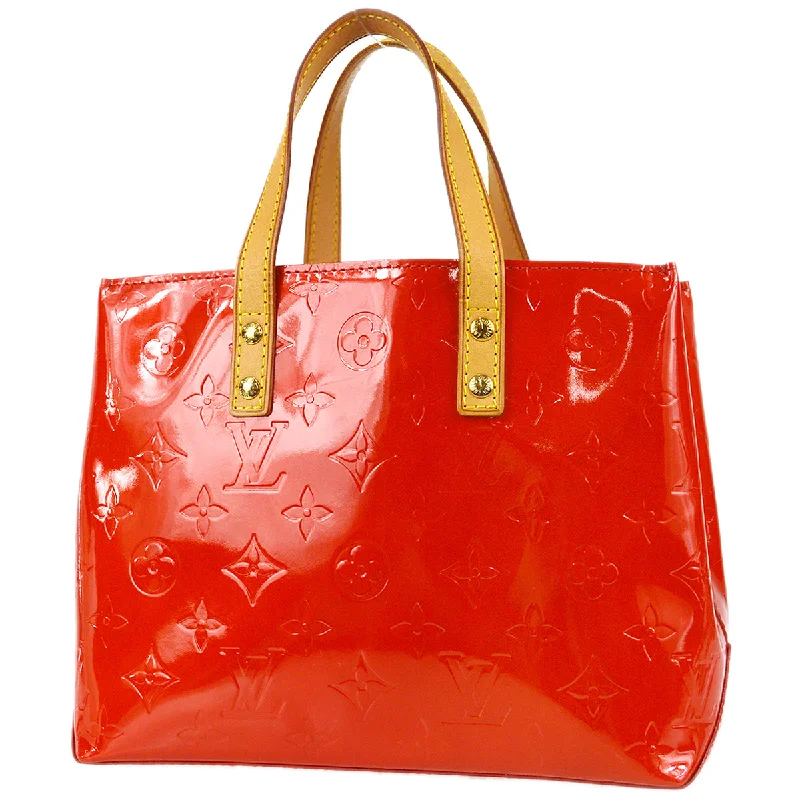 Louis Vuitton handbags with a beaded trim for a touch of glamourLouis Vuitton 2005 Vernis Reade PM Tote Handbag Red M91088