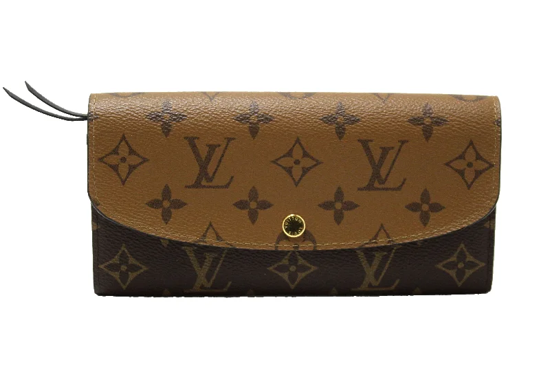 Ladies Louis Vuitton shoulder bags with a tassel decoration for charmAuthentic Louis Vuitton Classic Monogram and Monogram Reverse Canvas Emilie Wallet