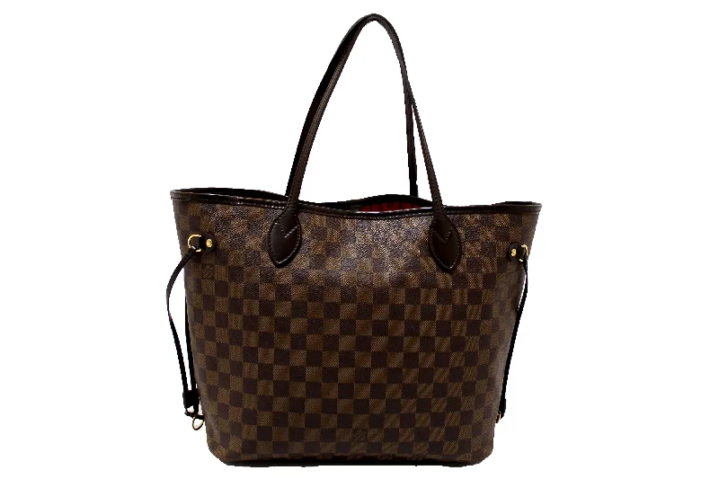 Small - sized Louis Vuitton Pochette Metis bags for a compact carryAuthentic Louis Vuitton Damier Ebene Neverfull MM Shoulder Bag