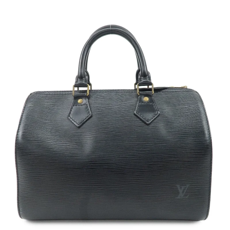 Ladies Louis Vuitton shoulder bags with a single - handle silhouetteLouis Vuitton Epi Speedy 25 Boston Bag Hand Bag Noir Black M43012