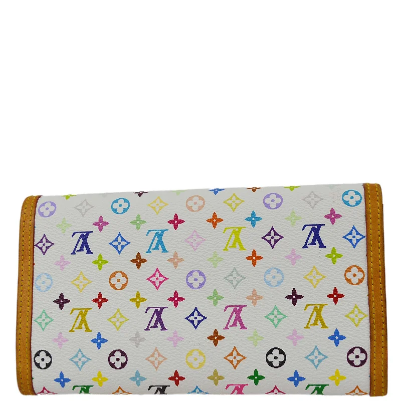 Louis Vuitton bags with a snap - button closure and a decorative charm for styleLouis Vuitton 2004 Multicolor Porte Tresor International M92659