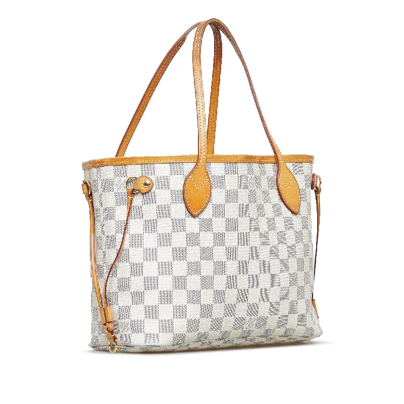 Louis Vuitton Petite Malle bags with a hard - shell structure for uniquenessLouis Vuitton Damier Azur Neverfull PM (BCabsP)