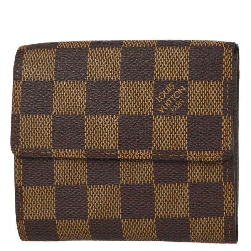 Louis Vuitton crossbody bags with a woven leather strap for textureLouis Vuitton 2005 Damier Porte Monnaie Cartes Credit Wallet N61652