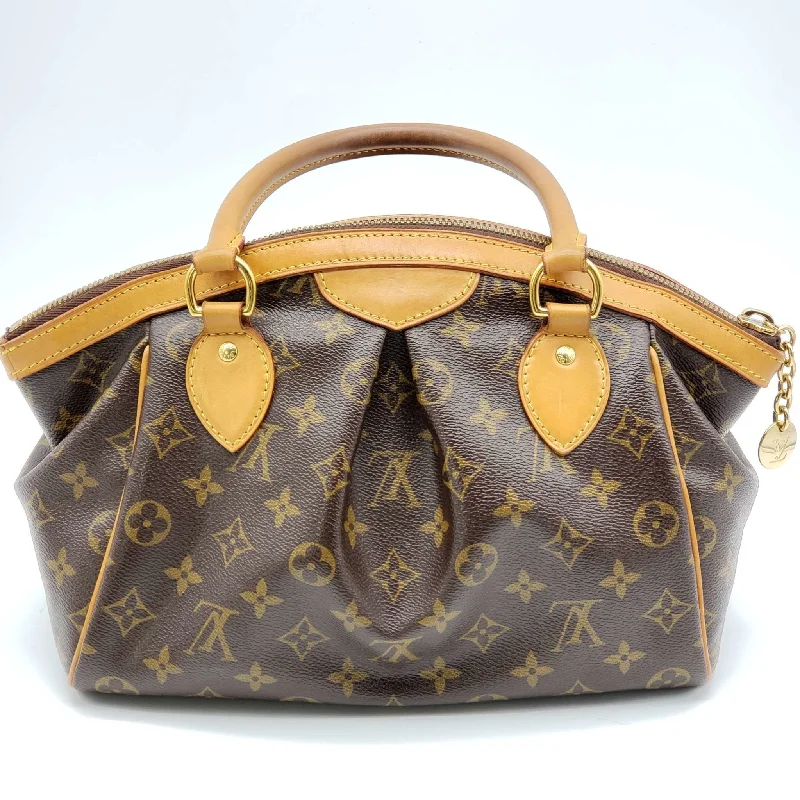 Louis Vuitton tote bags with a printed LV logo on the front for brand visibilityLouis Vuitton Monogram Tivoli PM Shoulder Bag