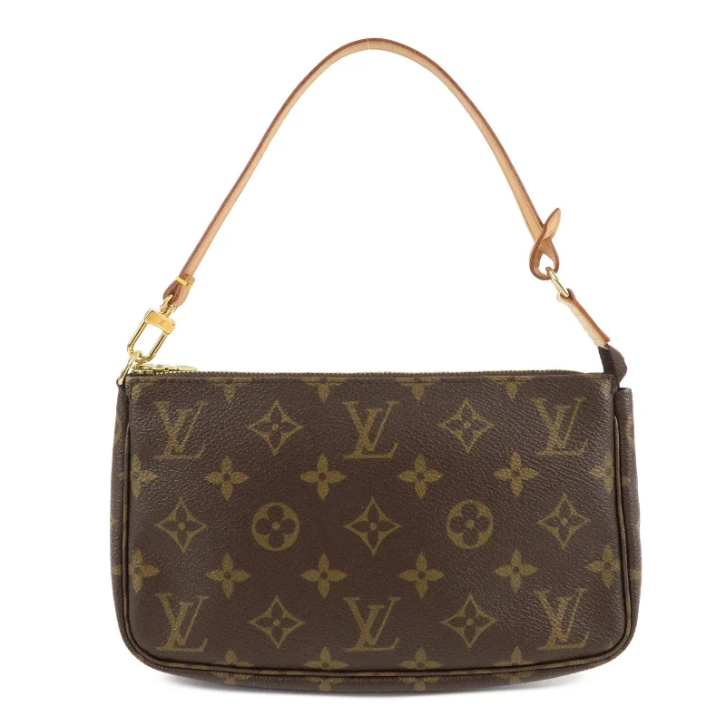 Louis Vuitton crossbody bags with a woven leather strap for textureLouis Vuitton Monogram Pochette Accessoires Pouch M51980