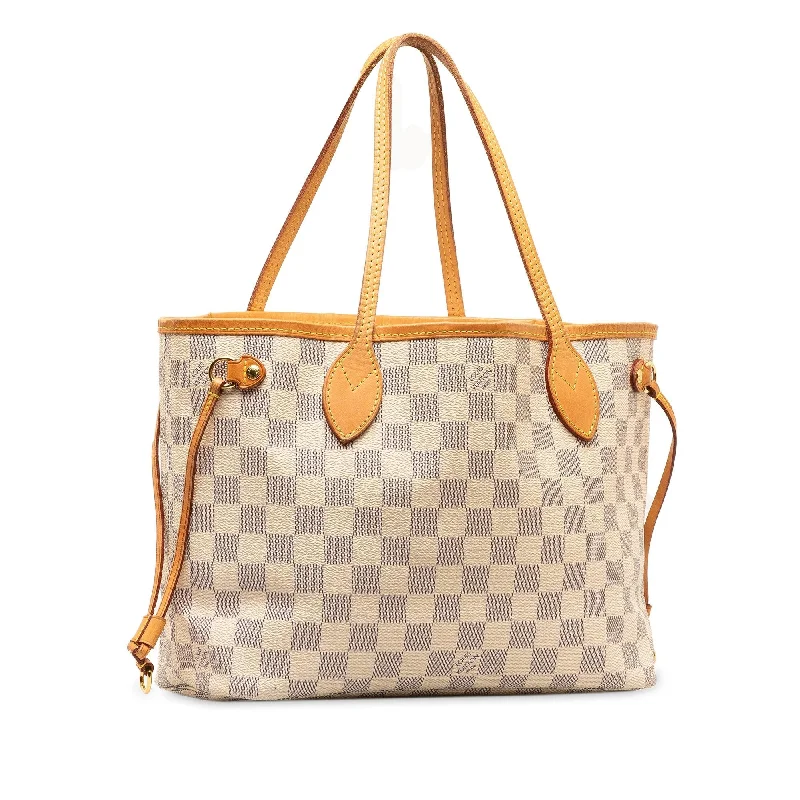 Ladies Louis Vuitton shoulder bags with a tassel decoration for charmLouis Vuitton Damier Azur Neverfull PM (GXqoNu)