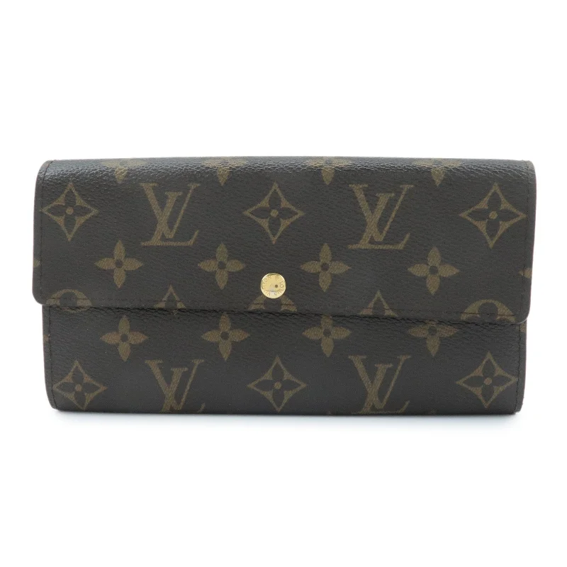 Louis Vuitton bags with a zip - around closure for enhanced securityLouis Vuitton Monogram Portefeuille Sarah Long Wallet M61734