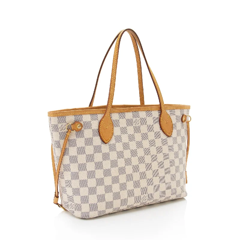 Louis Vuitton tote bags with a spacious interior and multiple pocketsLouis Vuitton Damier Azur Neverfull PM Tote (J4KzAC)