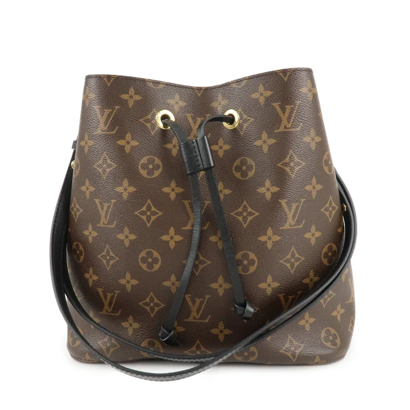 Ladies Louis Vuitton shoulder bags with a wide - width strap for comfortLouis Vuitton Monogram Neo Shoulder Bag Noir Brown M44020