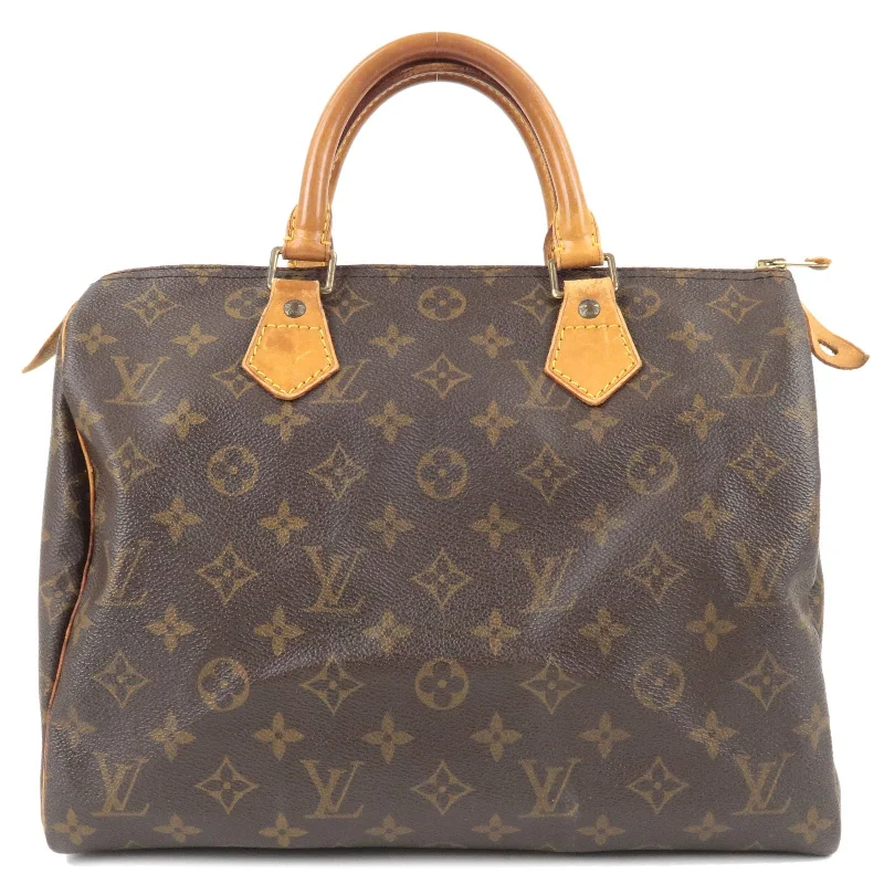 Louis Vuitton bags with a zip - around closure for enhanced securityLouis Vuitton Monogram Speedy 30 Hand Bag Boston Bag M41526