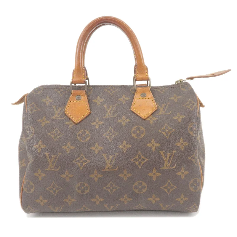 Louis Vuitton tote bags with a double - handle and shoulder - strap optionLouis Vuitton Monogram Speedy 25 Hand Bag Boston Bag M41528