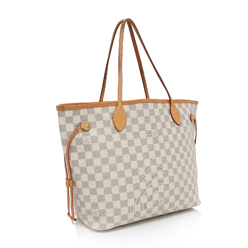 Louis Vuitton Alma bags with a monogram - embossed leather surfaceLouis Vuitton Damier Azur Neverfull MM Tote (ZWxibm)