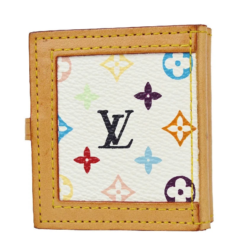 Ladies Louis Vuitton shoulder bags with a magnetic - closure flap for easeLouis Vuitton 2004 Multicolor Porte Photo 4Volet Mini Photo Case M58005