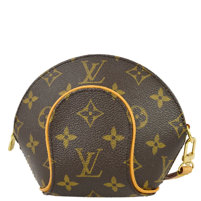 Louis Vuitton bags with a detachable mirror inside for on - the - go touch - upsLouis Vuitton 2005 Monogram Mini Ellipse Pouch Bag M51129