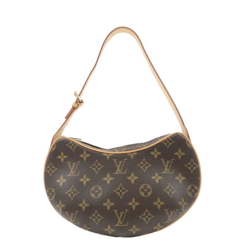 Ladies Louis Vuitton shoulder bags with a single - handle silhouetteLouis Vuitton Monogram Pochette Croissant Shoulder Bag M51510