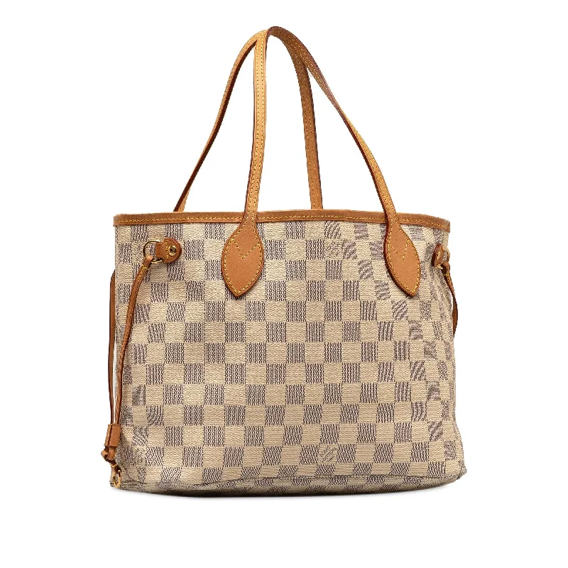 Louis Vuitton crossbody bags with a printed floral pattern for femininityLouis Vuitton Damier Azur Neverfull PM (iixwLc)