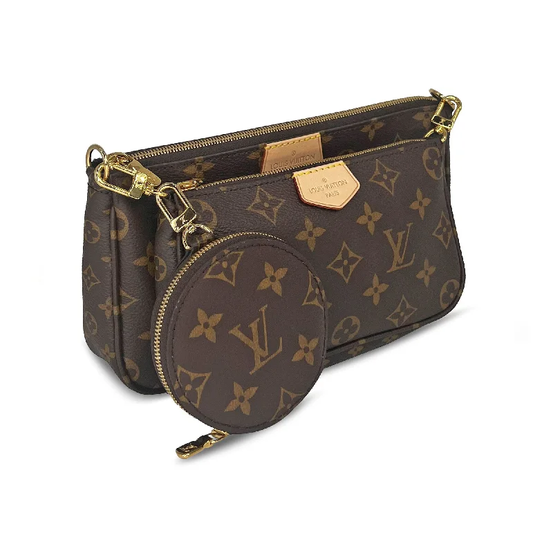 Louis Vuitton Neverfull bags with large capacity for everyday essentialsLouis Vuitton Multi Pochette Accessories monogram Khaki