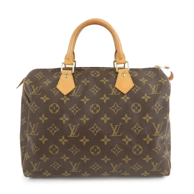 Louis Vuitton bags with a magnetic snap closure for easy accessLouis Vuitton Monogram Speedy 30 Hand Bag Boston Bag M41526