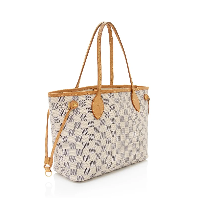 Louis Vuitton Neverfull bags with large capacity for everyday essentialsLouis Vuitton Damier Azur Neverfull PM Tote (DxgmLJ)