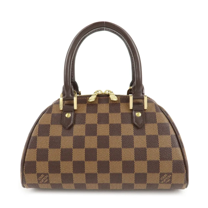 Louis Vuitton backpacks with a padded laptop compartment for travelLouis Vuitton Damier Rivera Mini Hand Bag N41436 Brown