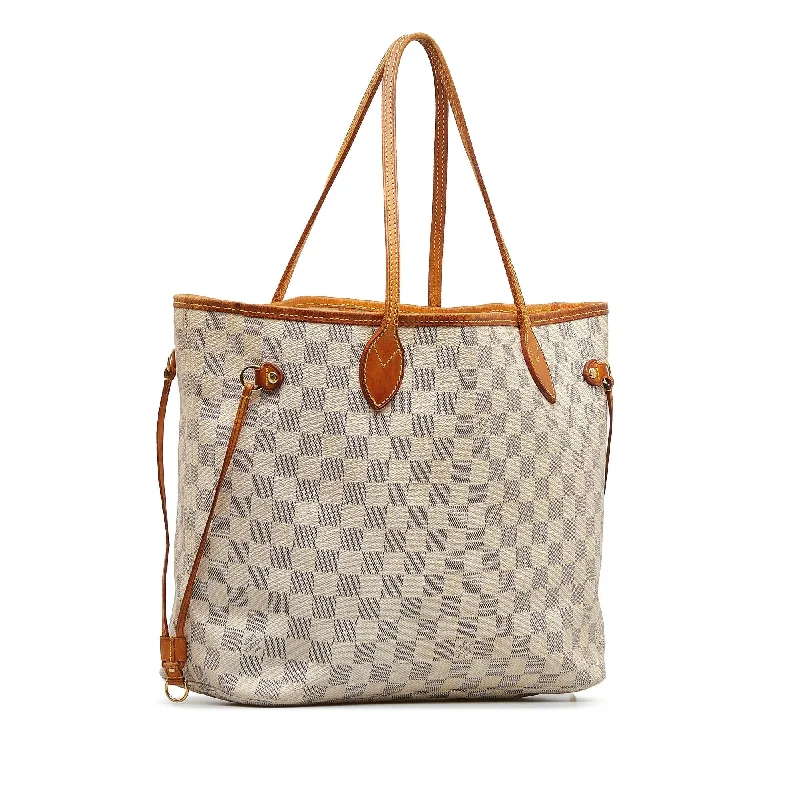 Ladies Louis Vuitton shoulder bags with a single - handle silhouetteLouis Vuitton Damier Azur Neverfull MM (ucOlpV)