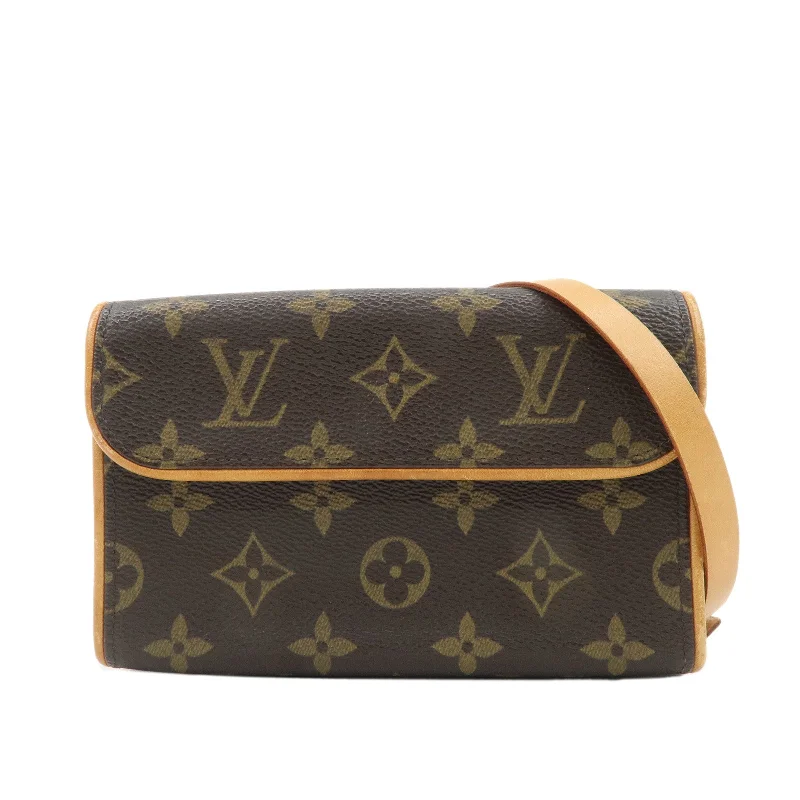 Louis Vuitton bags with a magnetic snap closure for easy accessLouis Vuitton Monogram Pochette Florentine Waist Bag Belt S M51855