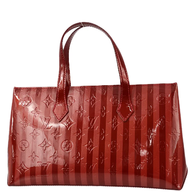 Medium - sized Louis Vuitton tote bags for work and shoppingLouis Vuitton 2010s Red Monogram Vernis Rayures Wilshire PM M91702