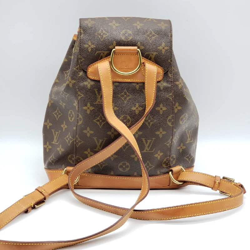 Louis Vuitton Twist bags with a snakeskin - effect panel for a bold lookLouis Vuitton Montsouris MM Browns Monogram Backpack