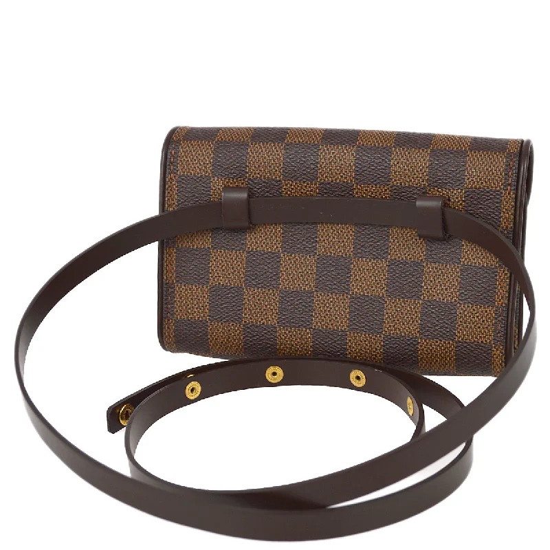 Louis Vuitton handbags with a metal - framed clasp for durabilityLouis Vuitton 2005 Damier Pochette Florentine Belt Bum Bag #L N51856