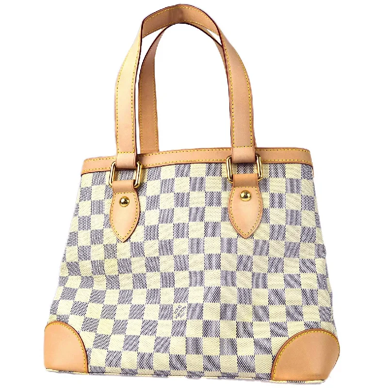 Louis Vuitton crossbody bags with a printed floral pattern for femininityLouis Vuitton 2011 Damier Azur Hampstead PM Tote Handbag N51207