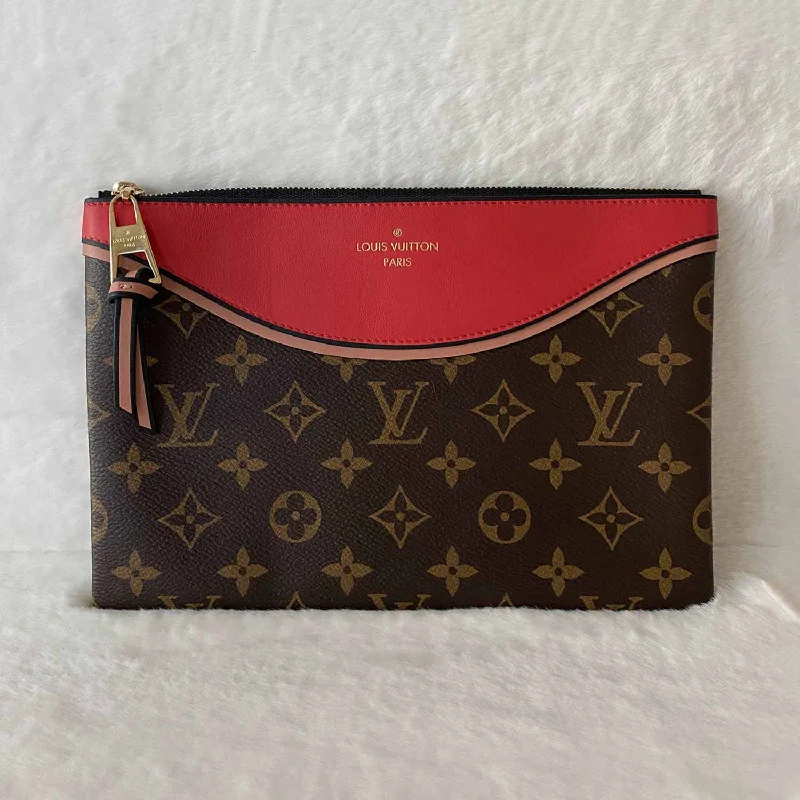 Louis Vuitton handbags with a back - zip pocket for storing valuablesLouis Vuitton Monogram Tuileries Pouch