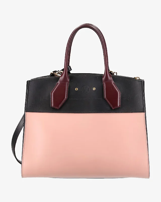 Louis Vuitton tote bags with a double - handle and shoulder - strap optionLOUIS VUITTON CITY STEAMER MM