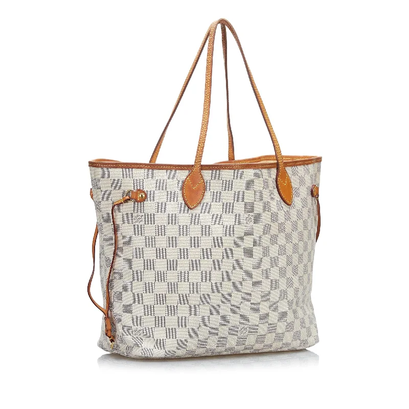 Ladies Louis Vuitton shoulder bags with a single - handle silhouetteLouis Vuitton Damier Azur Neverfull MM (OiKWC6)