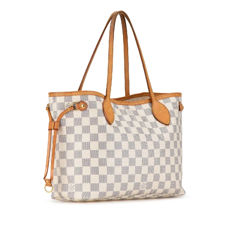 Louis Vuitton bags with a front - flap pocket for quick - access itemsLouis Vuitton Damier Azur Neverfull PM (fqDRwh)