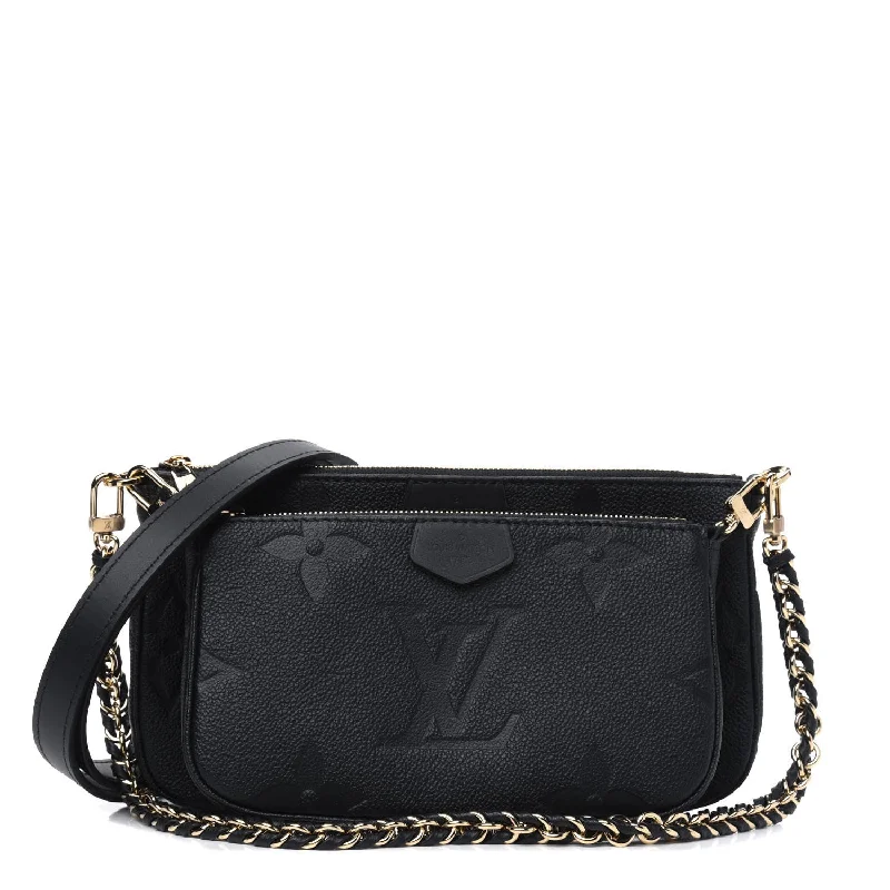 Louis Vuitton handbags with a patent - leather finish for a shiny lookLOUIS VUITTON Monogram Empreinte Giant Cross Body Bag Pochette