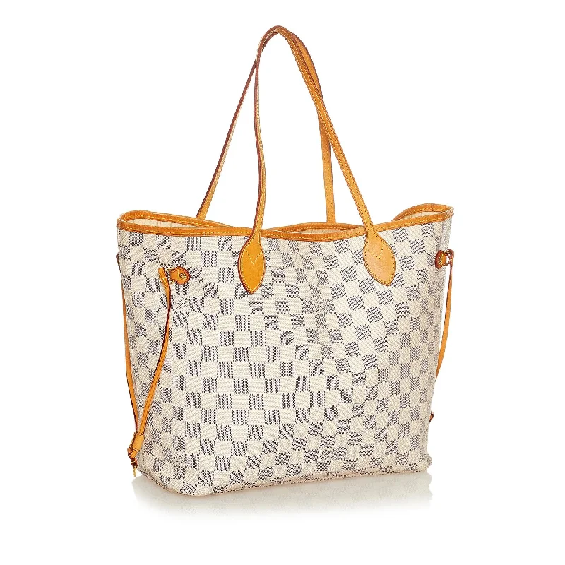 Ladies Louis Vuitton shoulder bags with a magnetic - closure flap for easeLouis Vuitton Damier Azur Neverfull PM (27166)