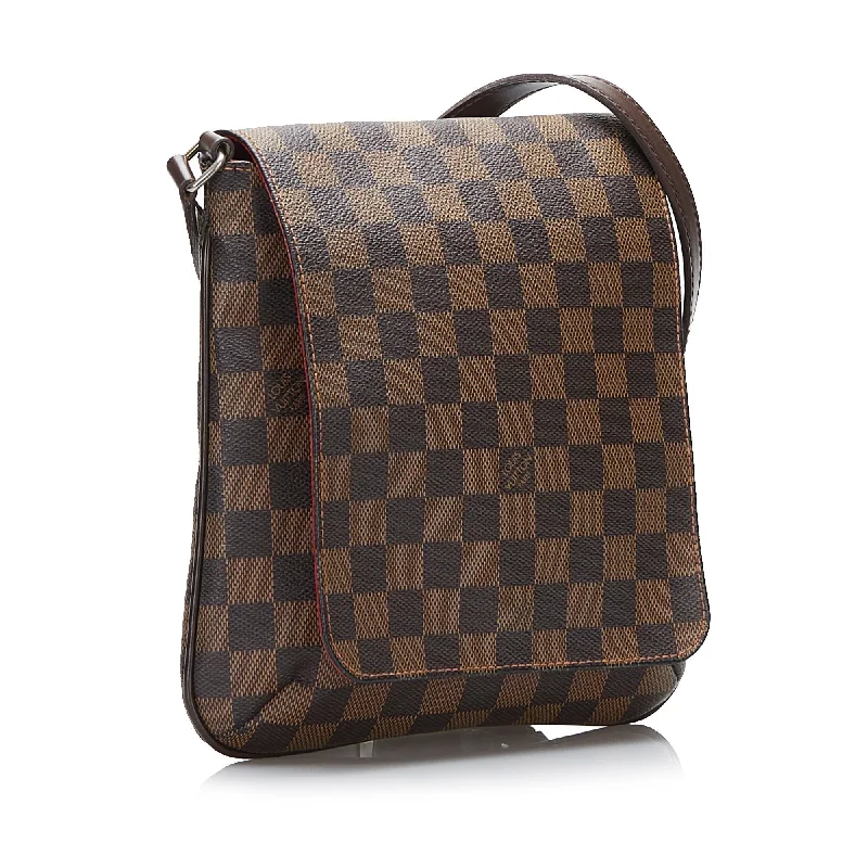 Louis Vuitton Petite Malle bags with a hard - shell structure for uniquenessLouis Vuitton Musette Salsa Long Strap Damier Ebene Canvas