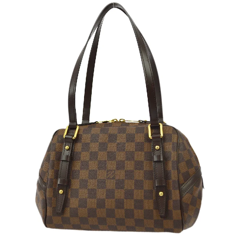 Ladies Louis Vuitton Capucines bags with a detachable shoulder strapLouis Vuitton 2010 Damier Rivington PM Shoulder Bag N41157