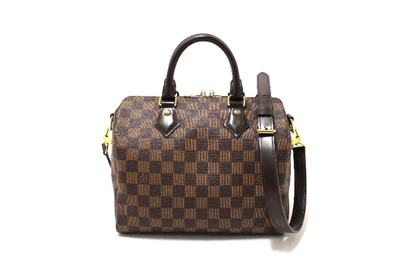 Louis Vuitton Twist bags with a snakeskin - effect panel for a bold lookAuthentic Louis Vuitton Damier Ebene Speedy 25 Bandouliere Bag