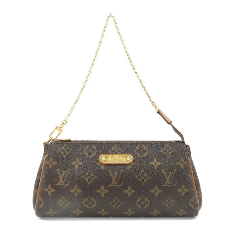 Louis Vuitton bags with a front - zip pocket for small items like keysLouis Vuitton Monogram Eva 2 Way Pouch Shoulder Bag M95567