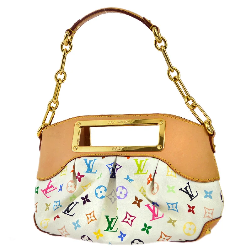 Louis Vuitton Speedy bags in monogram canvas for a classic lookLouis Vuitton 2009 White Monogram Multicolor Judy PM Handbag M40257